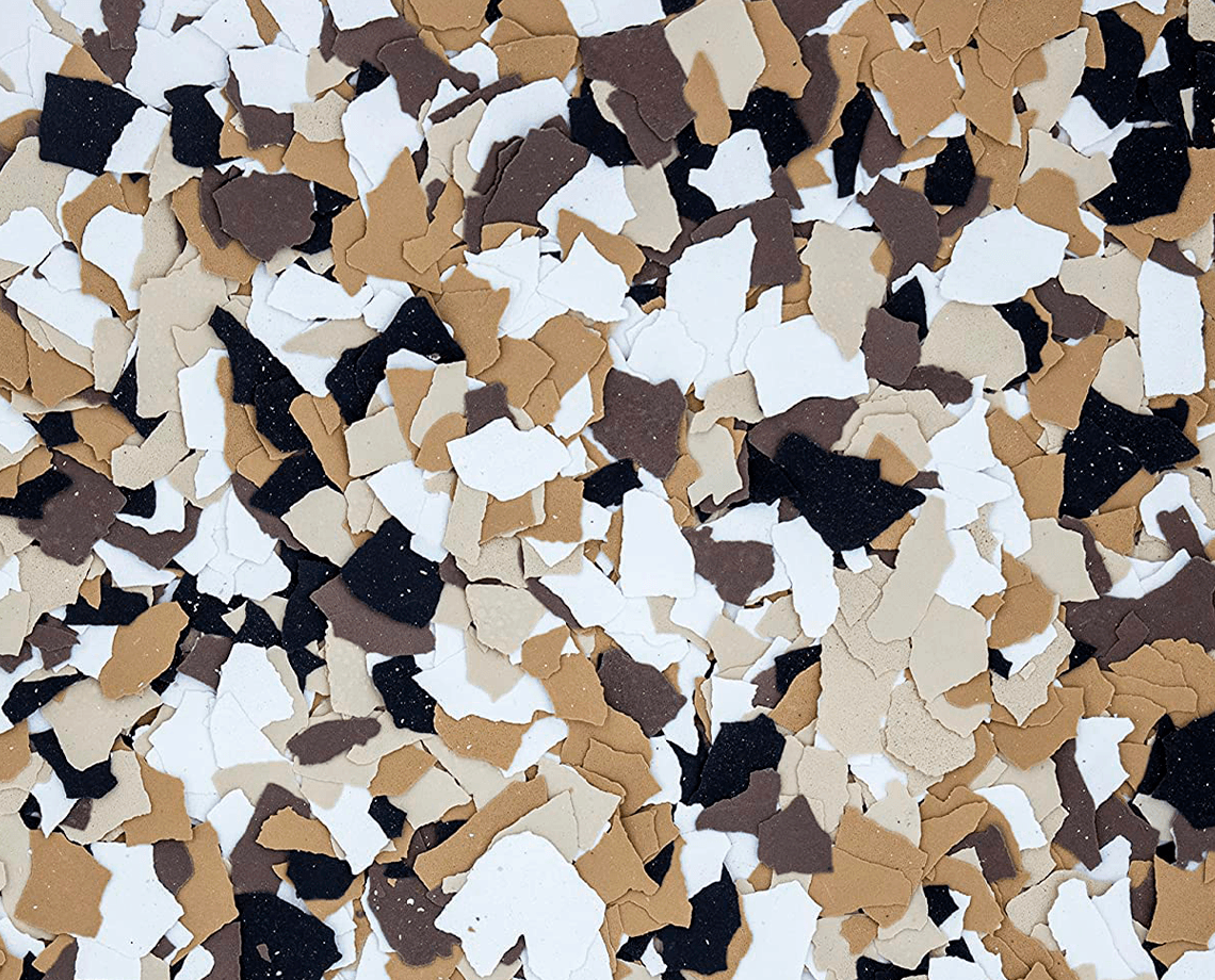 Autumn Brown epoxy flake color